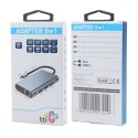 TB HUB Adapter USB C 8w1 HDMIx2 USB VGA RJ45 PD