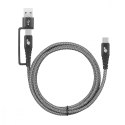 TB Kabel 2w1: USB C - USB C z nakładką USB A, 1.2 m