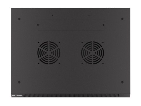 Lanberg Szafa wisząca 19 cali 4U 600x450 drzwi perforowane (flat pack) czarna