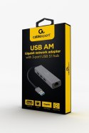 Gembird Adapter USB-AM to LAN GbE Hub 3xUSB 3.0