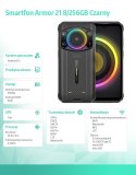 ULEFONE Smartfon Armor 21 6.58" 8/256GB IP68/IP69K 9600 mAh DualSIM głośnik RGB czarny