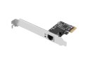 Lanberg Karta sieciowa PCI-E 1X RJ45 1GB RTL8111C śledź low profile