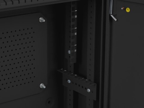 Lanberg Szafa instalacyjna rack wisząca 19 cali 4u+3u 540x200 niskoprofilowa (złożona) czarna