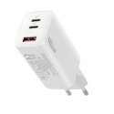 EverActive Ładowarka USB/USB-C QC4+ 65W technologia GaN Biała