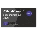 Qoltec Aktywny rozdzielacz Splitter 2 x HDMI 4K x 2K | 3.4Gb/s