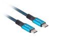 Lanberg Kabel USB-C M/M USB4 1.2m 100W 8K 60HZ czarno-niebieski