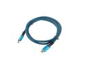 Lanberg Kabel USB-C M/M USB4 1.2m 100W 8K 60HZ czarno-niebieski