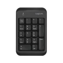 LogiLink Klawiatura numeryczna Bluetooth v5.1 czarna