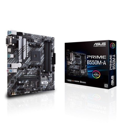 Asus Płyta główna PRIME B550M-A AM4 4DDR4 DVI-D/HDMI M.2 mATX