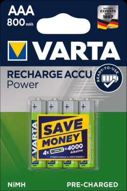 Akumulatorki VARTA Longlife Accu 800mAh HR03/AAA 4szt