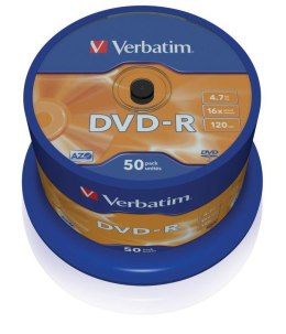 DVD-R Verbatim 16x 4.7GB (Cake 50) MATT SILVER