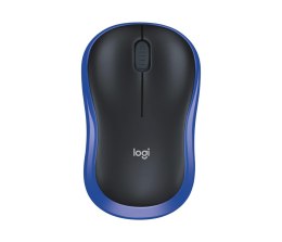 Mysz bezprzewodowa Logitech M185 optyczna czarno-niebieska