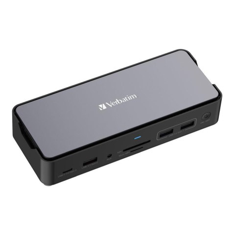 Stacja dokująca Verbatim USB-C Pro CDS-15SSD 2xHDMI DP RJ-45 4xUSB 3xUSB-C SD microSD SSD audio