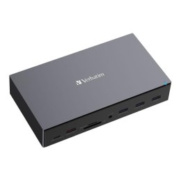 Stacja dokująca Verbatim USB-C Pro CDS-17 3xHDMI 2xDP RJ-45 5xUSB 2xUSB-C SD microSD DC audio