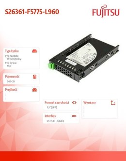 Fujitsu Dysk serwerowy SSD SATA 960GB 3.5