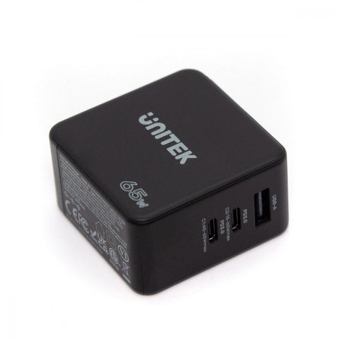 Unitek Ładowarka Sieciowa Travel GAN 2x USB-C 1x USB-A 65W; P1117B