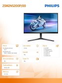 Philips Monitor 25M2N5200P 24.5 cala IPS 280Hz HDMIx2 DP HAS