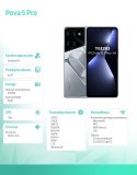 TECNO Smartfon POVA 5 Pro 5G 8/256 GB LH8n Srebrny