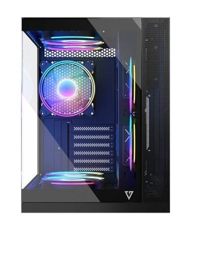 MODECOM Obudowa komputerowa Volcano Panorama APEX ARGB 3F MIDI szara