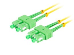 Patchcord światłowodowy Lanberg SM SC/APC-SC/APC DUPLEX 3.0mm LSZH G657A1 2m żółty