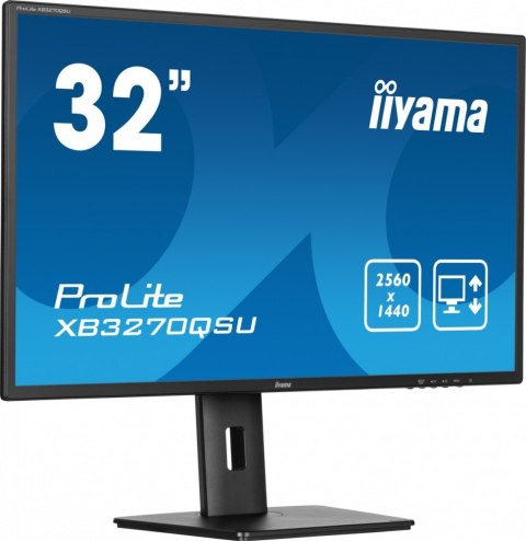 IIYAMA Monitor 32 cale XB3270QSU-B1 IPS,WQHD,HDMI,DP,100Hz,250cd,3ms,2x2W, 3xUSB(3.2),FlickerFree,VESA,HAS(150mm)