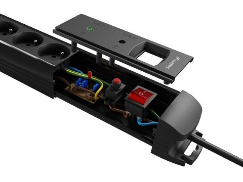 Lanberg Listwa zasilająca 5.0m 5x230 cz SP1-05E-0500-BK