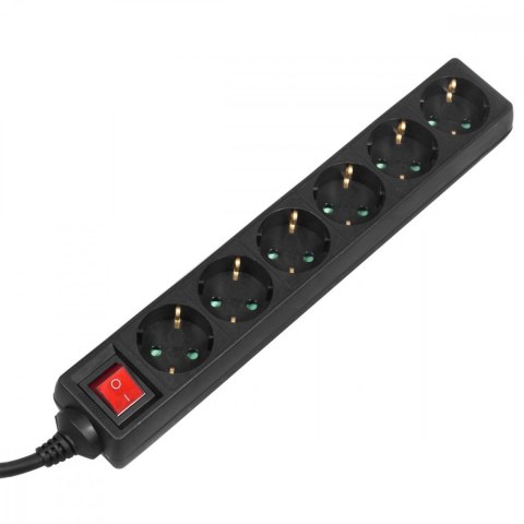 Maclean Listwa zasilająca 5m 6 gniazd z wyłącznikiem MCE195G