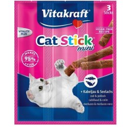 VITAKRAFT Cat Stick Mini - przysmak dla kota smak: dorsz/tuńczyk 3szt./18g