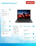 Lenovo Notebook ThinkPad T16 G2 21K70020PB W11Pro 7540U/16GB/512GB/AMD Radeon/16.0 WUXGA/Thunder Black/3YRS Premier Support + CO2 Offse