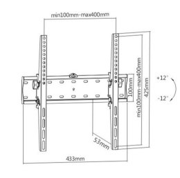 Gembird Uchwyt ścienny do telewizora (regulowany), 32 cale-55 cali, (40 kg)