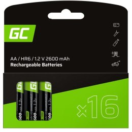 Green Cell Akumulatorki paluszki AA R6 2600mAh 16 sztuk