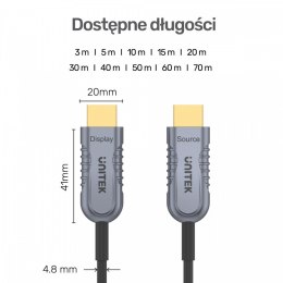 Unitek Kabel Optyczny HDMI 2.1 AOC 3m 4K60Hz C11026DGY