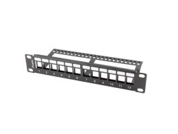 Patch panel pusty Lanberg 12 port 1U 10