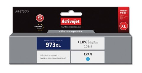 Activejet AH-973CRX Tusz (zamiennik HP 973XL F6T81AE; Premium; 105 ml; niebieski)