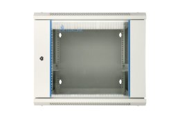 Extralink Szafka wisząca rack 12U 600x600 szara dwusekcyjna