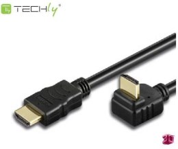 Kabel HDMI Techly HDMI/HDMI V1.4 M/M Ethernet Kątowy 2m czarny