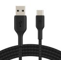 Belkin Kabel Braided USB-C USB-A 2m czarny