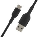 Belkin Kabel Braided USB-C USB-A 2m czarny