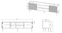 Szafka RTV EF ONDA 180,5x40xH58,39 zieleń (stojąca lub wisząca)