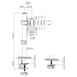 Maclean Uchwyt biurkowy 17-32 do monitora MC-751N