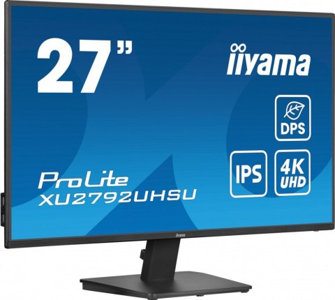 IIYAMA Monitor 27 cali XU2792UHSU-B6 4K,IPS,DP,HDMI,USB-C Power delivery, 350 cd, DPS