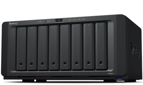 NAS Synology DS1821+; Tower; 8x (3.5"/2.5" SATA HDD/SSD); AMD Ryzen V1500B;,4 GB DDR4 (max. 32GB),4 x 1GbE RJ-45