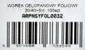 WOREK CELOFANOWY FOLIOWY 30/40+5KT 100SZT