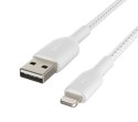 Belkin Kabel Braided USB- Lightning 1m biały