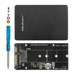 Qoltec Adapter na dysk M.2 SSD | SATA NGFF do SATA III | 2TB | Super speed 6Gb/s | Czarny