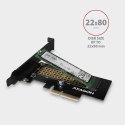 Adapter wewnętrzny Axagon PCEM2-N PCIe x4 do1x SSD M.2 NVMe M-key slot do 80mm