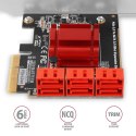 Adapter wewnętrzny Axagon PCES-SA6 PCIe do 6x SATA 6Gb/s