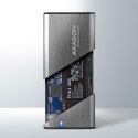 Obudowa zewnętrzna Axagon do dysków M.2 NVMe & SATA SSD / USB-C 3.2 G2, 30-80mm szara