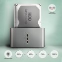 Stacja dokująca Axagon ADSA-DC USB-C 3.2 Gen1 do 2x SATA 6Gbps 2,5" SSD/HDD z funkcją klonowania