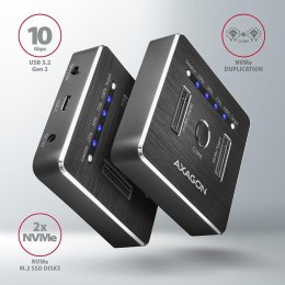 Stacja dokująca Axagon ADSA-M2C USB-C 3.2 Gen2 do 2x NVMe z funkcją klonowania